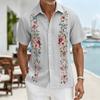 Fashion Casual Holiday Beach Shirt 3D Simple Ethnic Pattern T-shirt Retro Short Sleeve Street Vacation Outdoor Men's and Women's Shirt