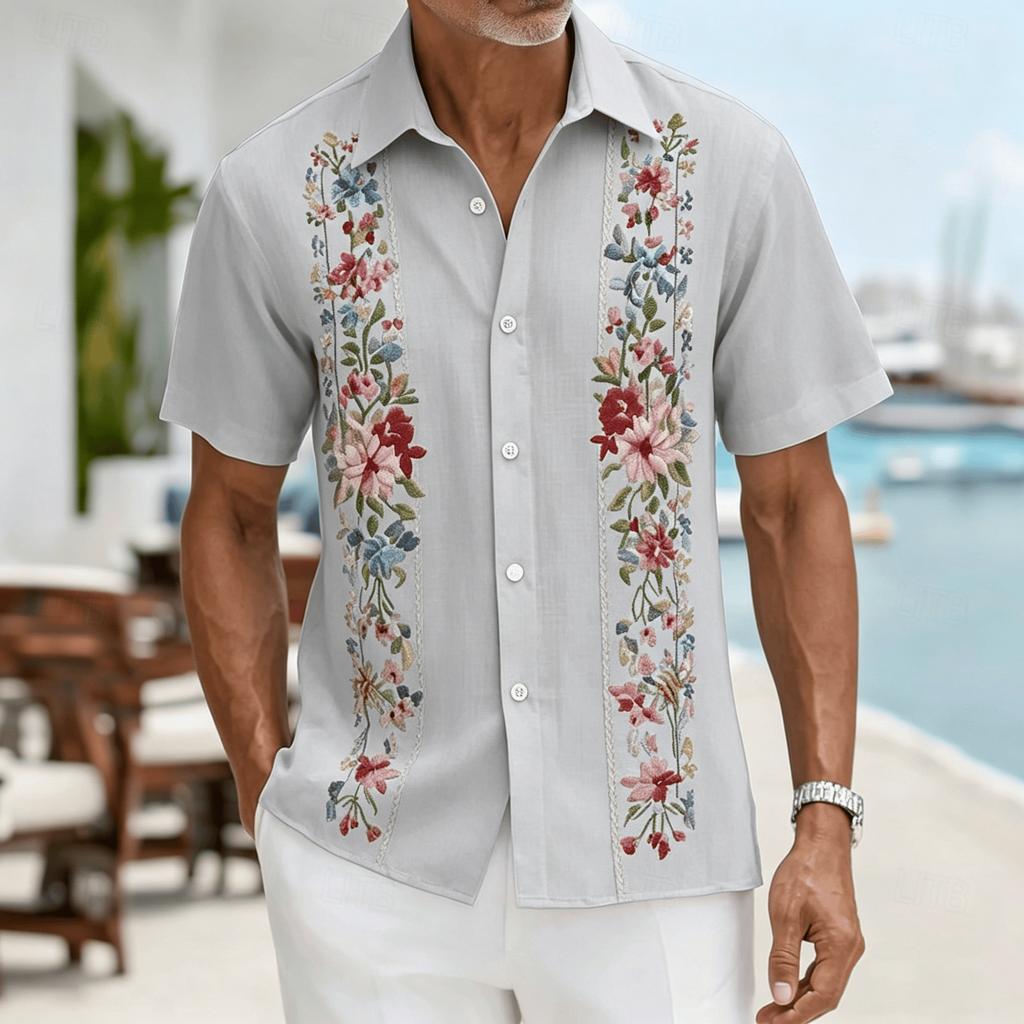Fashion Casual Holiday Beach Shirt 3D Simple Ethnic Pattern T-shirt Retro Short Sleeve Street Vacation Outdoor Men's and Women's Shirt