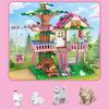 Città dei Sogni Albero dell'Amicizia Castello della Principessa Blocchi da Costruzione Vista Stradale Serie Ragazze Regali Mattoni Casa Giocattoli Assemblati Bambino