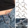 1/5Pcs U-shaped Tighten Waist Buttons Adjustable Alloy Jeans Buckle No Trace Detachable Pants Clips Seamless Button Easy To Use