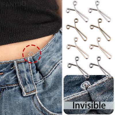 1/5 Pièces Boutons Serre-Taille en Forme de U Boucle de Jean Réglable en Alliage Clips de Pantalon Amovibles Sans Trace Bouton Sans Couture Facile à Utiliser