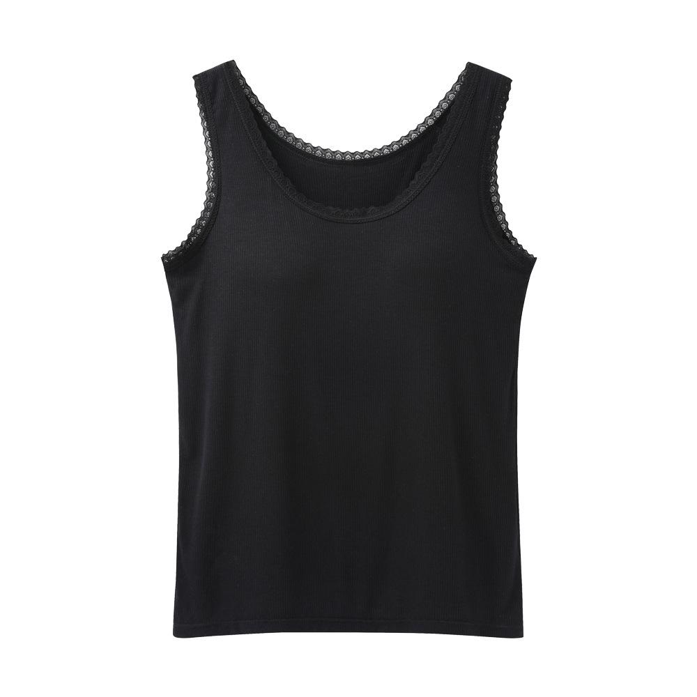 

One-piece bra with chest pad, vest, women s underwear, lace, bottoming shirt, women s slim fit, large size. m (recommended 40-47.5kg )