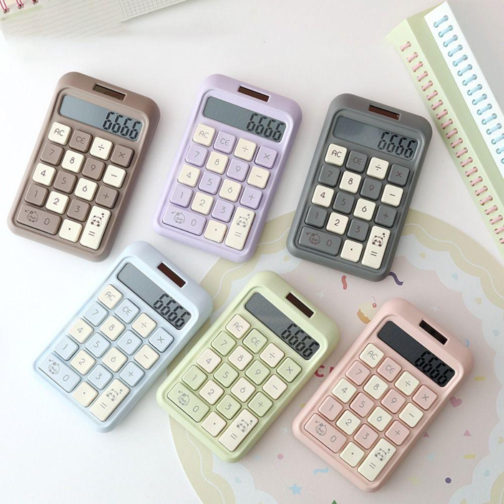 

8-digit Electronic Calculator Dual Power Supply Math Calculators School Supplies коричневий