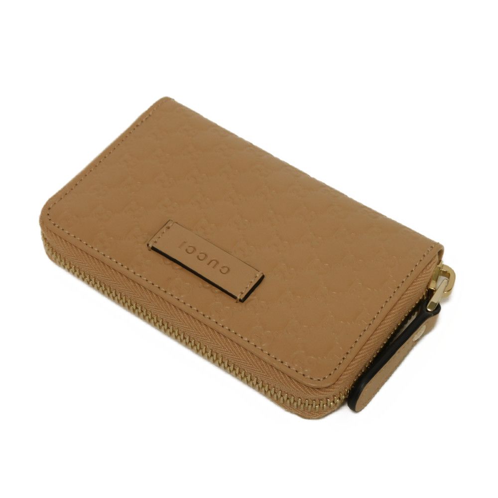 Used Guccissima Coin Purse 9539 544249 BMJ1G 2754 7943 with Embossed Double G Logo and Zip Around Closure, Micro GG