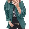 Women's And Winter Solid Button Long-sleeved Clothes Sweater Coat