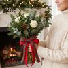 Christmas Woven Ribbon Durable Seasonal And Bouquet Wrapping 5m for Gift Packaging Decorative Crafting Knit