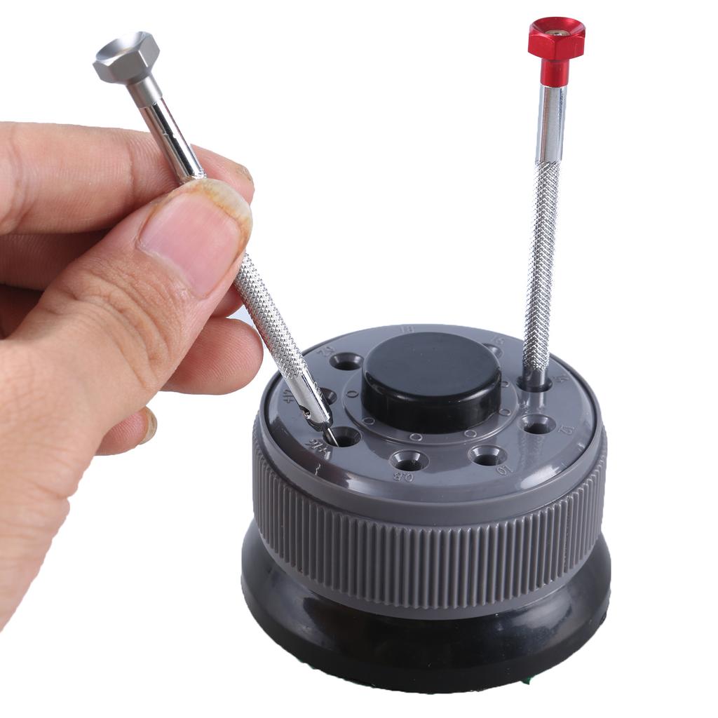9Piece Watch Repair Screwdriver Set Colorful With Rotating Base 9 Spare Bits Phone Jewelry Glasses Screw Remover