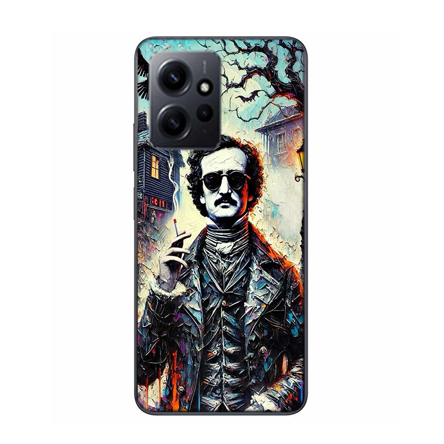 Edgar Allan Poe Phone Case For Redmi 12 13C 12C 15C 9 10 10C Note 13 Pro Plus 14 15 Pro 9T 9C 9A TPU Soft Cover Clear Cell Cases