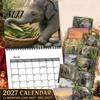 Cute Baby Elephant Decor 2027 Wall Calendar, Hanging Natural Year Round Planning Tool Wild Animal Monthly Planner for Office, Home, Gift Wildlife