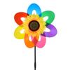 Colorful Garland Sun Flower Windmill Waterproof Outdoor Garden Decoration Site Layout Pinwheels