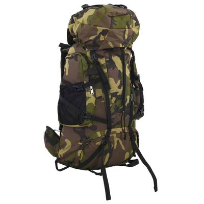 Vidaxl Rugzak voor Reizen, Groen Camouflage, 60 L, Oxford Stof