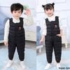 2026 Winter Unisex Baby Overalls, Down Cotton Fleece Lined, Thickened Open Crotch One-Piece Pants