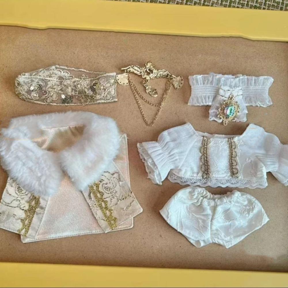 20CM Doll Clothes Doll Accessories Change Dressing Game Doll Medieval Prince Suit Playing House Photo Props Mini Shirt Pants Set