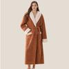 Women's Autumn and Winter Long Bathrobe Plus Velvet Thick Warm Home Wear