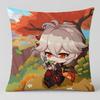 Game Kaedehara Kazuha Cushion Cover Short Plush Cushion Cover Double Sided Print Washable Sofa Pillowcase Home Decor Gift