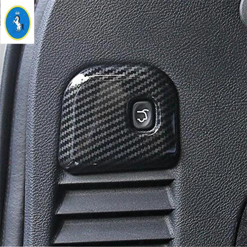 Carbon Fiber Car Electric Tailgate Switch Button Frame Cover Trim For Jeep Grand Cherokee 2011 -  Accessories Interior Refit