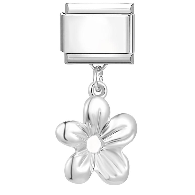 Glitter Bow Cat Butterfly Crab Star Flower Pendant Italian Charm Links Fit 9mm Stainless Steel Bracelet Women DIY Making Jewelry