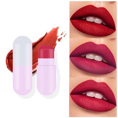 Capsule Small Lipstick Moisturizing and Moisturizing Natural Not Easy To Decolorize Not Easy To Smudge Small and Portable Mini Lipstick