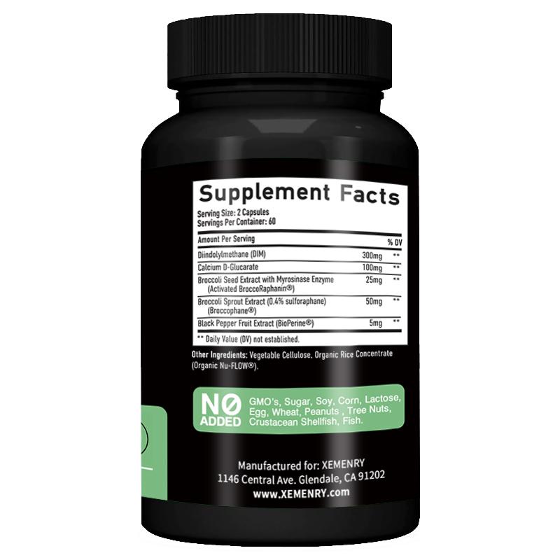 XEMENRY - 300 mg DIM, CDG (calcium gluconate), broccoli sprouts and alkaloids - Energy