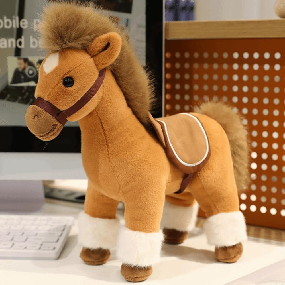 Soft Horse Plush Doll Toys Kawaii Zodiac Pony Figurine Funny Cartoon Steed Doll  Year of The Horse
