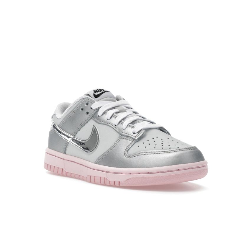 Nike Dunk Low LX Photon Dust Pink Foam Women Sneakers Grey Medium-Soft-Pink Metallic-Silver HM3698-006