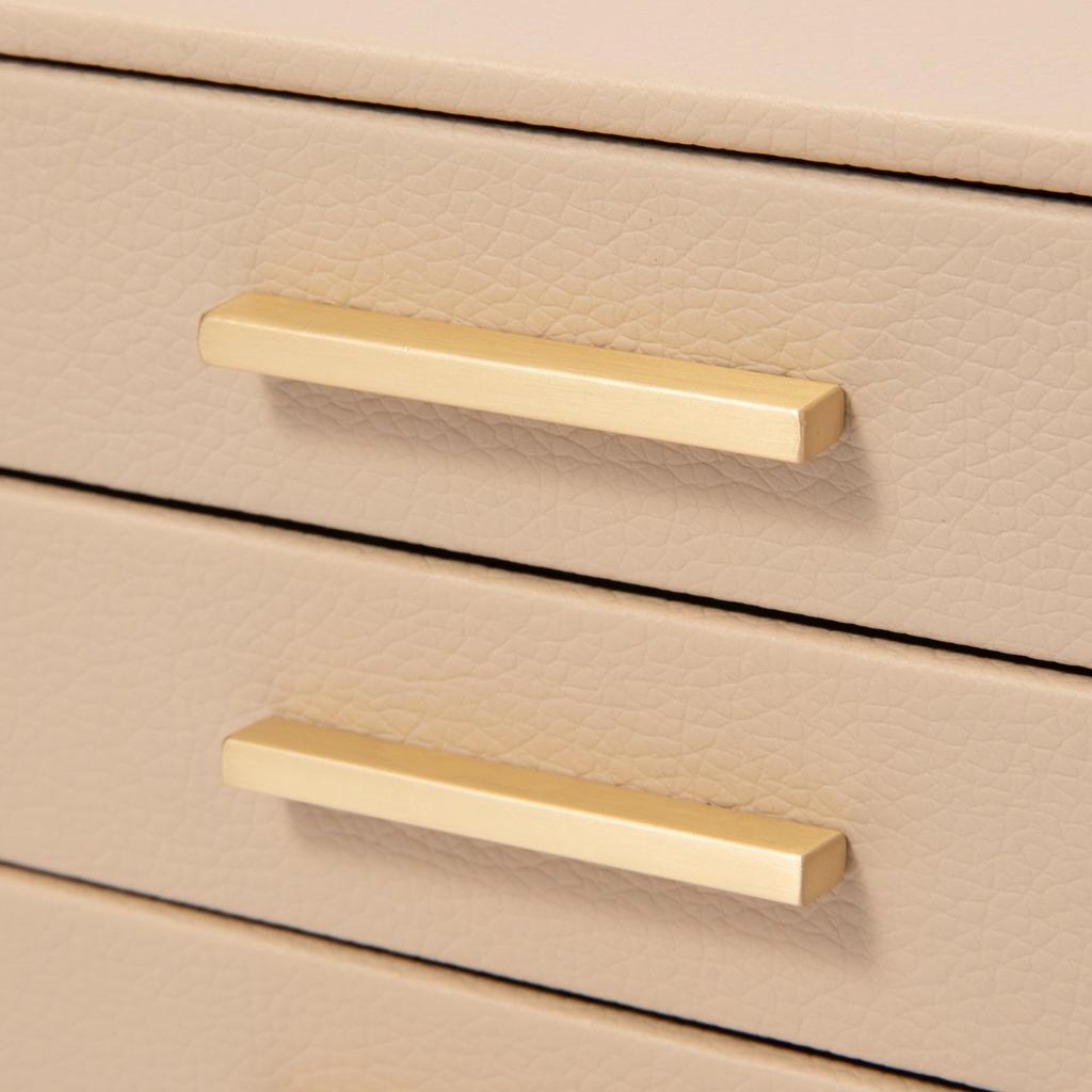 Francfranc Drawer Jewelry Box, 4 Tiers, Beige