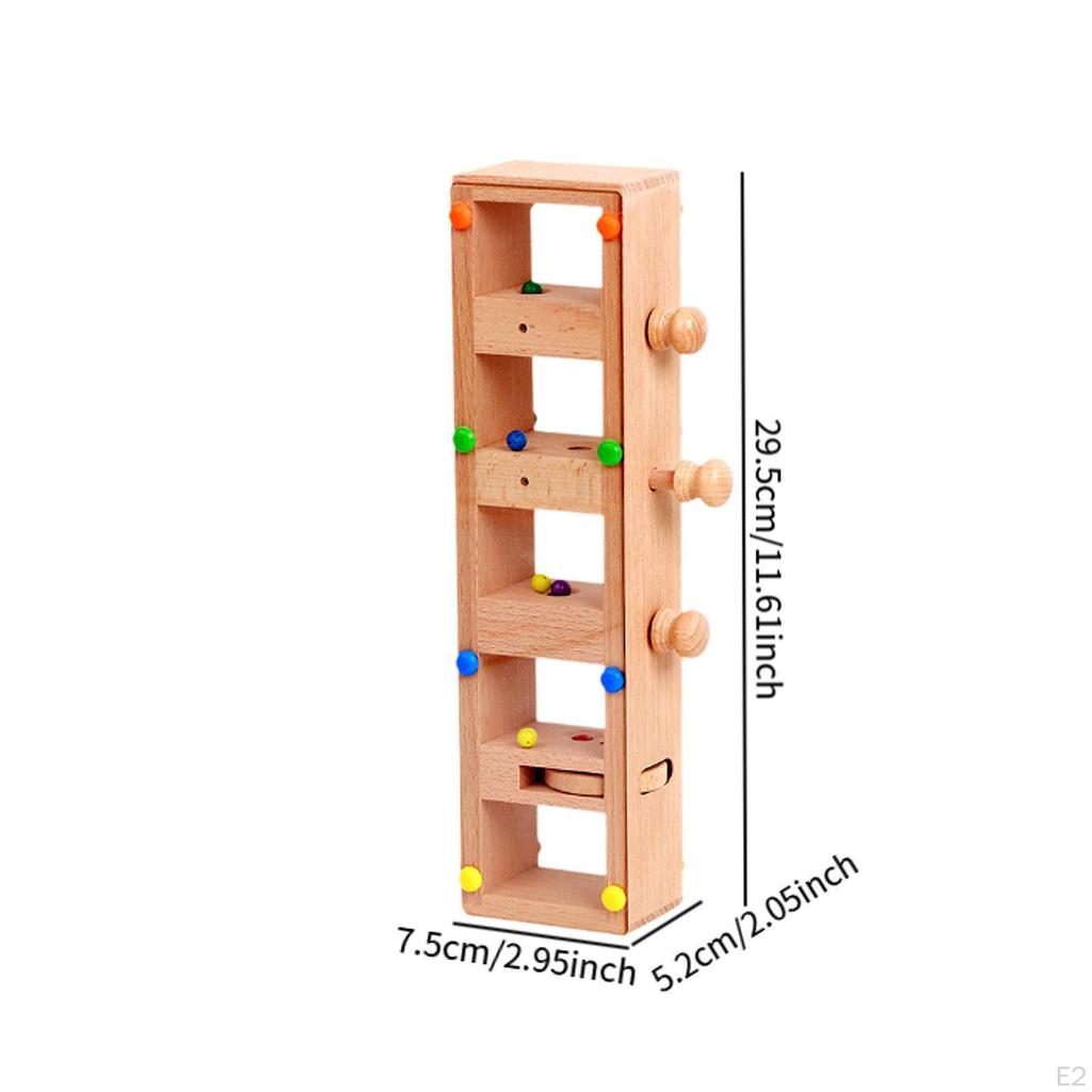 Wooden Marble Run Toys Early Educational Develop Intelligence Learning Ball Drop Tree