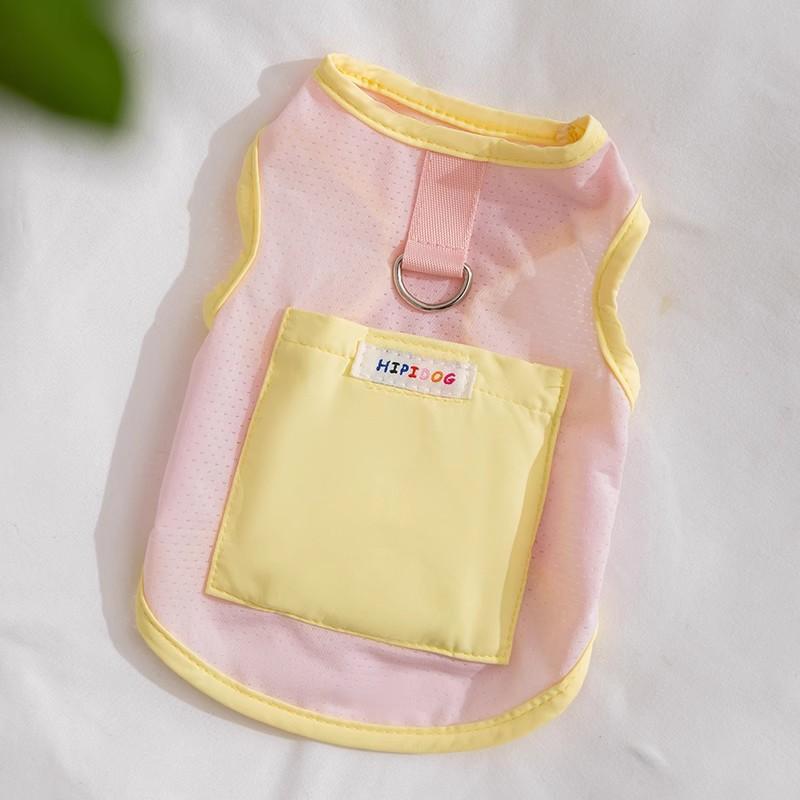 

Кошка крутая одежда весна и лето тонкий дышащий радужный принт слово тяговый жилет синий кот котенок щенок питомец одежда XXL (recommended weight 15-10kg)