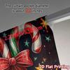 2pcs,Curtains Christmas Candy Cane Bow Stars (3) Popular Curtains&Window Treatment Machine Washable Fabric Curtains Art Deco
