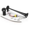 Tromba per Auto Camion 12V Trombetta Segnale Sonoro Tromba ad Aria Tweeter Super Forte Metallo Universale Singolo Compressore 180 Hertz Moto Barca