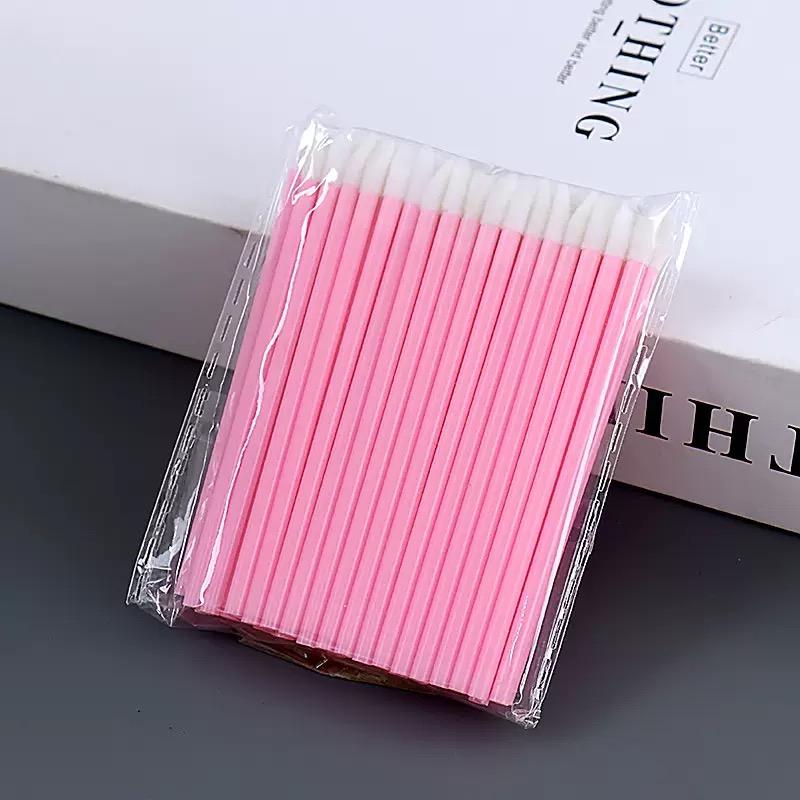 Manufacturer Supplier Cotton Cleaning Lip Brush Disposable Portable Crystal Color Fashion Professional Lip Applicator