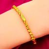Women's Corn Fashion Thin Bracelet 24K Gold AU999 - Traditional Craft, 3D Corn Pattern, Non-constricting Chain,for Dress Outfits