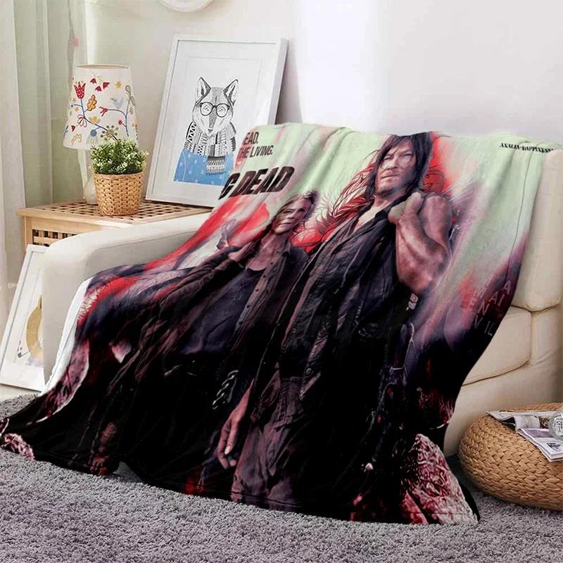 Drama The Walking Dead Series Soft Throw Blanket Zombie Movie Printed Bedspread Sofa  Couch Camping Cover Home Decor