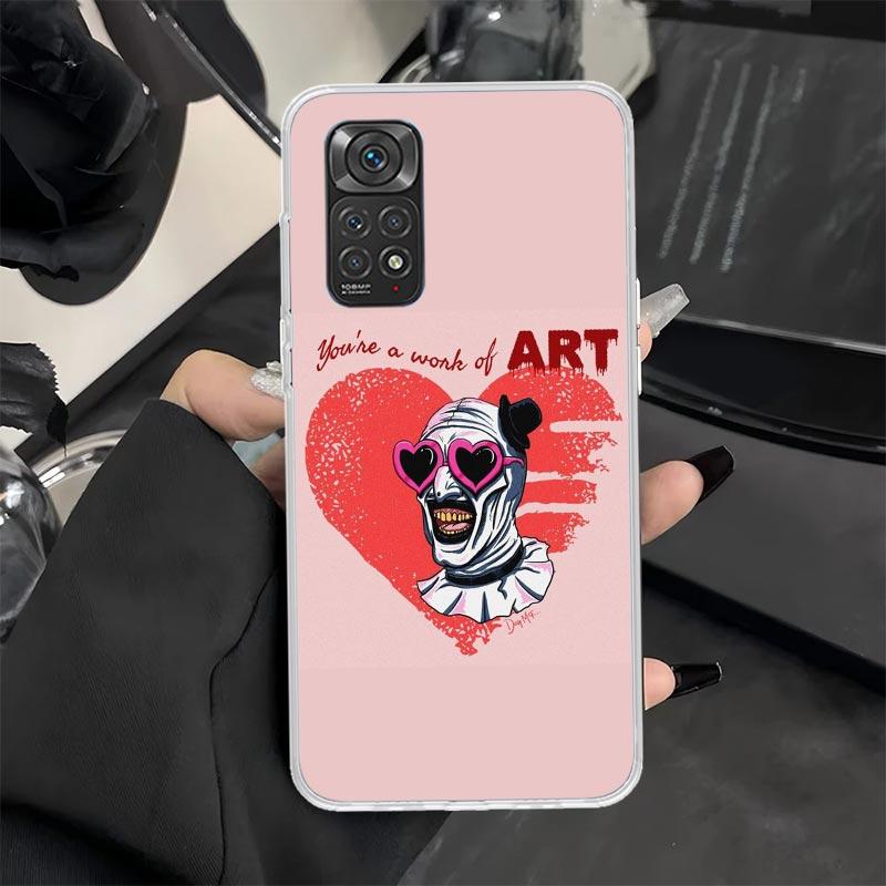 Horror Movie Terrifier Phone Case for Xiaomi Redmi Note 14 13 12S 12 11S 11T 11E Pro Plus 11 10 10S 9S 5G Soft Silicone Cover Re