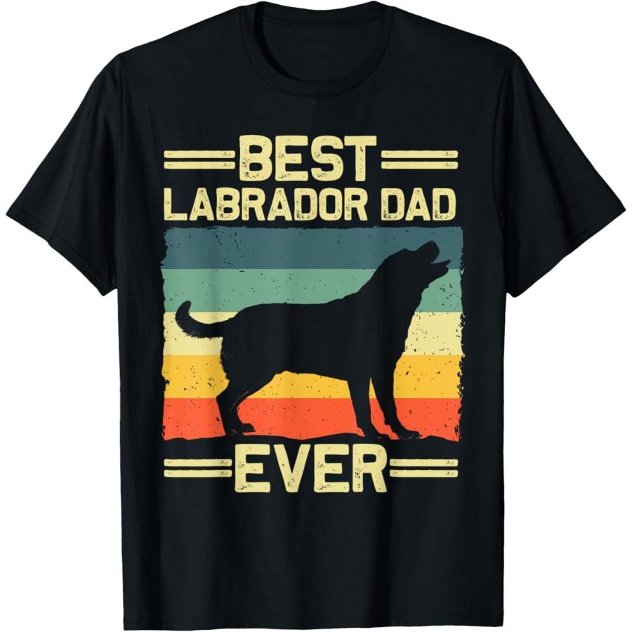 Лабрадор для мужчин Папа Черный лабрадор Желтый лабрадор ретривер Футболка XXXXXL чёрный