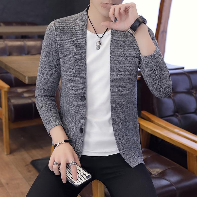 Men's Knitted Sweater Autumn Casual Versatile Sweater Jacket, Cardigan Top