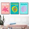 Modern Scenic Travel Mykonos Palme Miami Wandkunst Poster Drucke Boho Maximalistischer Stil Leinwandmalerei Bild für Zimmer Heimdekor