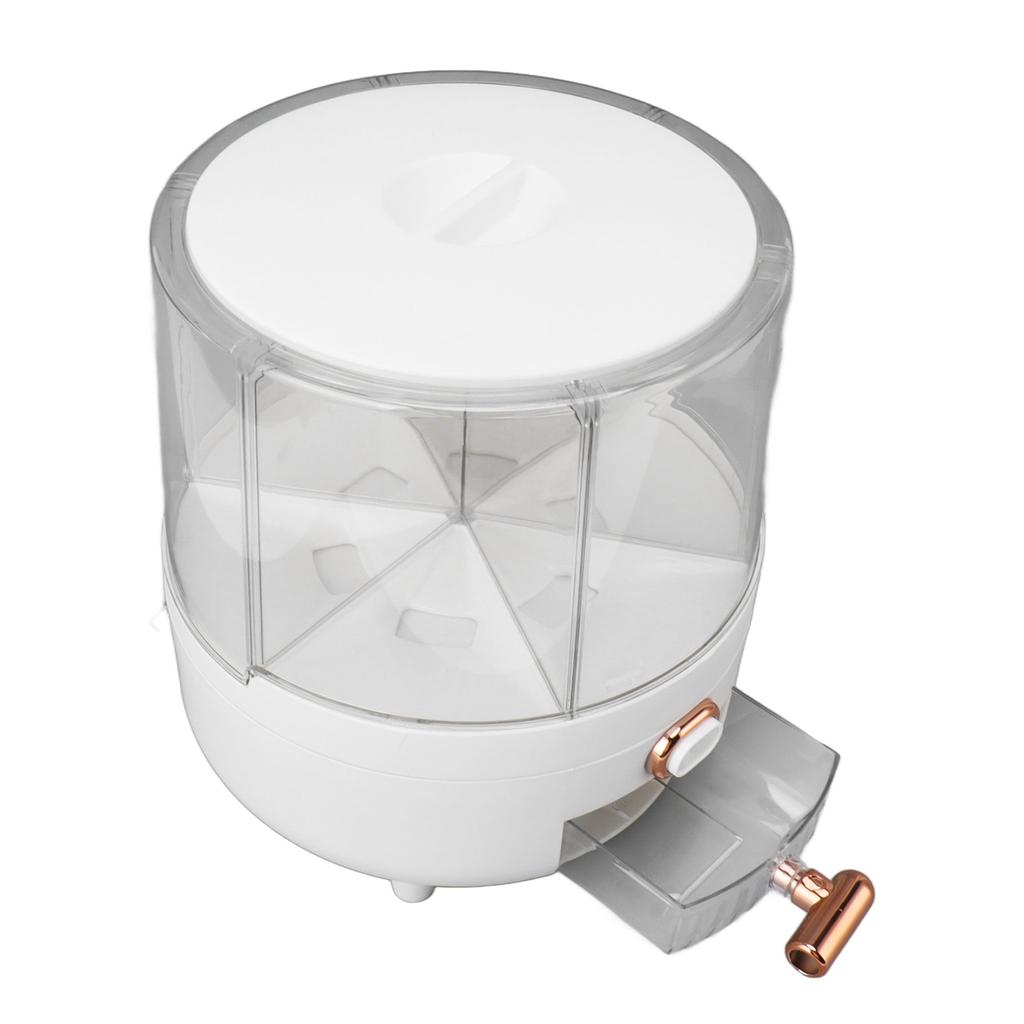 Rice Grain Storage Container 360 Rotating Grain Storage Food Dispenser Measuring Cylinder