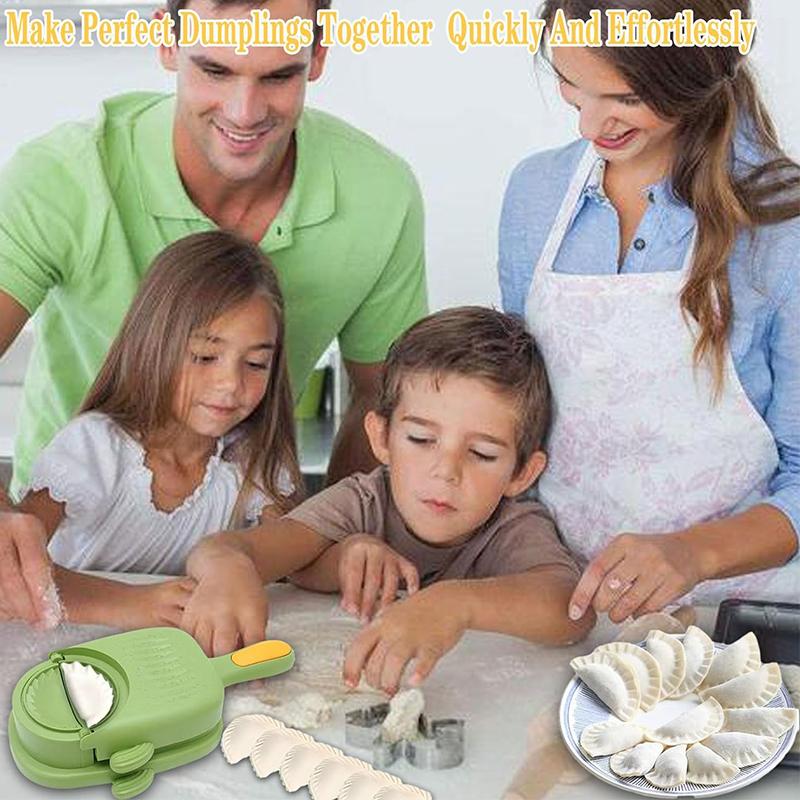 3 In 1 Dumplings Maker,Multifunctional Manual Dumpling Skin Presser,Dumpling Mold Tool,Making and Pressing Dumpling Skin Machine for Kitchen