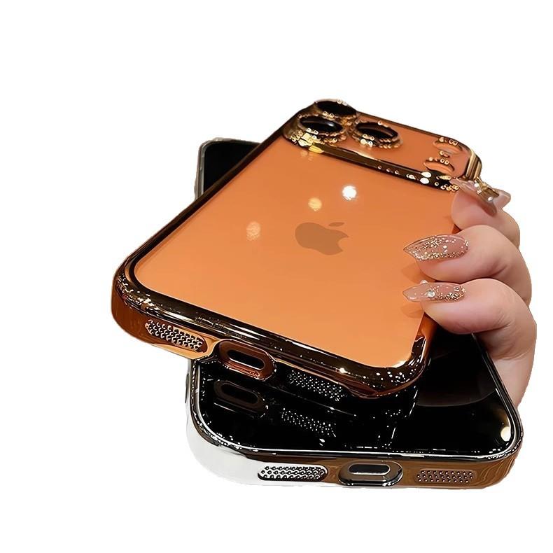 Applicable To Apple 17PROMAX Mobile Phone Case PC Electroplated Glass Lens Film iPhone16 All-inclusive Anti-drop Protective Case
