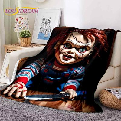 Horrorfilm Chucky Pennywise Halloween Saw Charakterdecke, Weiche Wohndecke für Zuhause Schlafzimmer Bett Sofa Picknick Reiseabdeckung