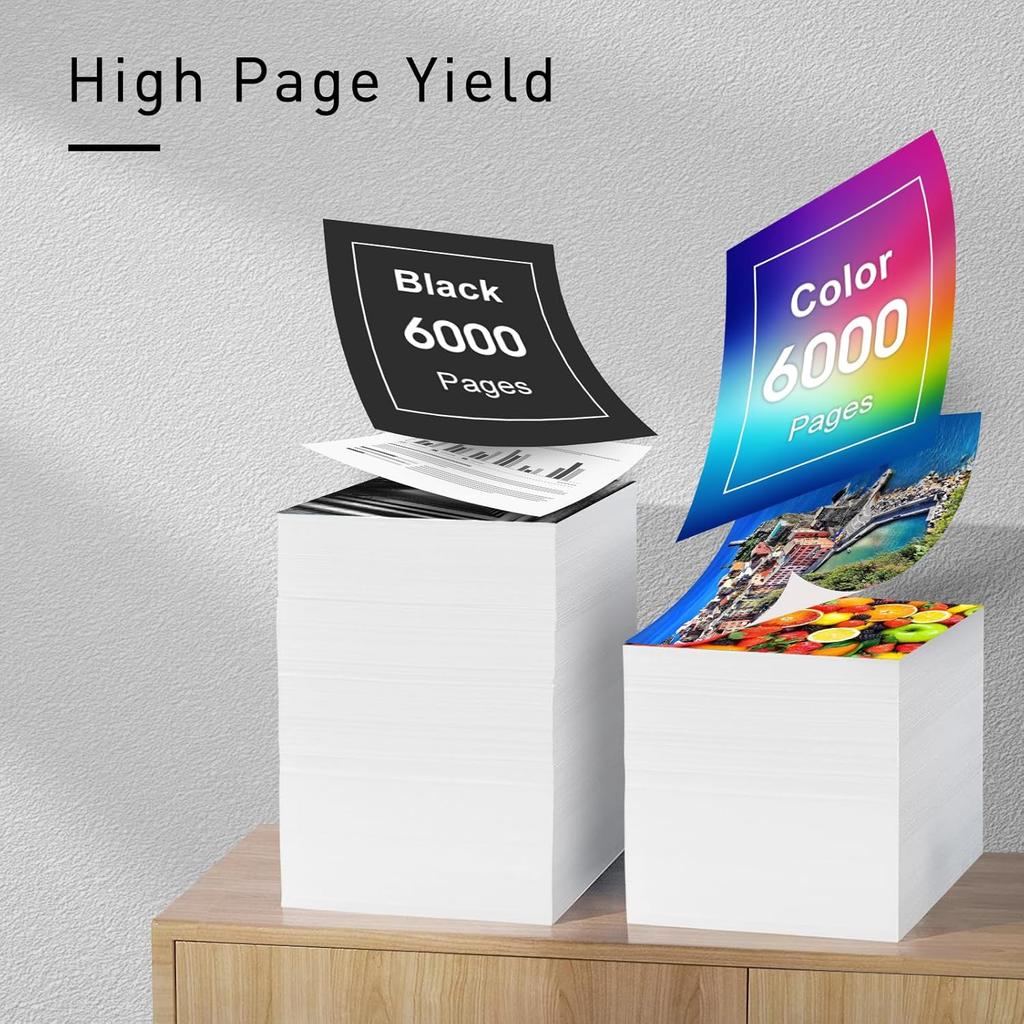 LC406XL Compatible Ink Cartridges Replacement for Brother LC406 Ink Cartridges To Use with Brother Hl-JF1 MFC-J4335DW, MFC-J4345DW, MFC-J4535DW,