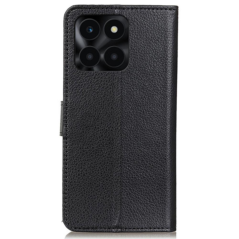 For Honor X6a 4G Shockproof Shell Litchi Texture PU Leather Wallet Case Stand Phone Cover