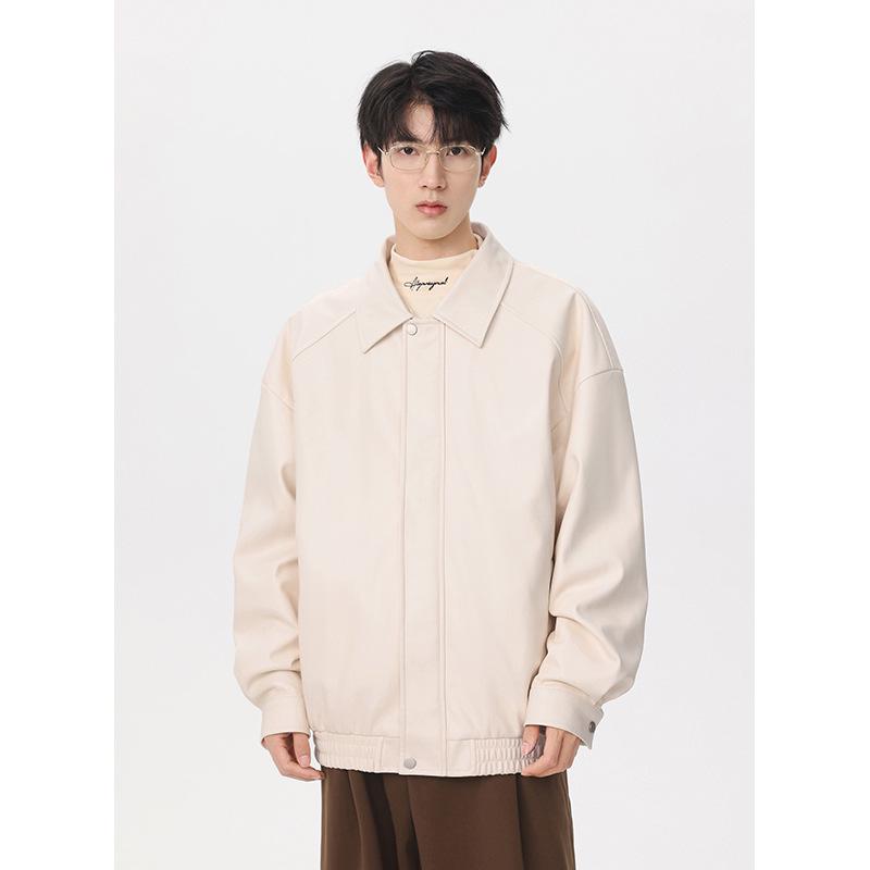 Men’s 2024 Autumn Suede Jacket: Trendy Loose Fit with Turn-Down Collar - Versatile Casual Top.