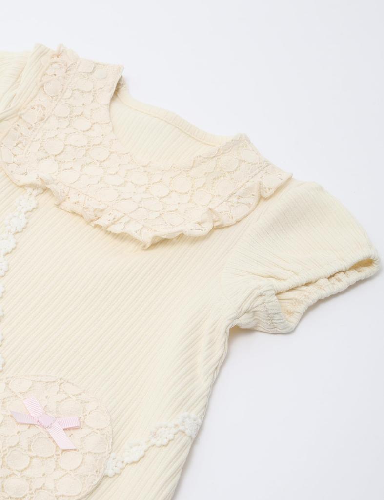 Jacquard Pattern Rompers OW 80 Baby [Kids Zoo] Rompers/Coveralls
