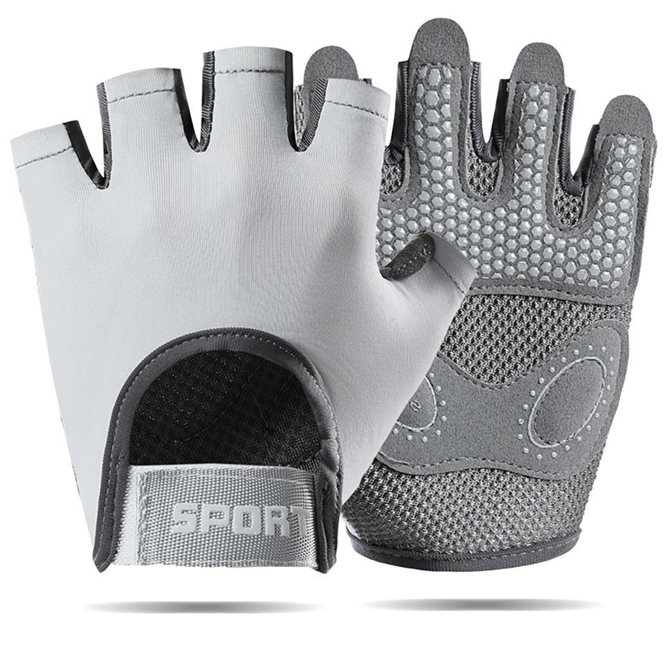 Gobygo 1Pair Thin Fitness Gloves Breathable Anti-Slip Anti-Callus Half-Finger Equipment Training Yoga Outdoors Cycling Men Women