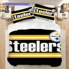 Set Copripiumino Trapuntato con Fantasia Pittsburgh Steelers Federa Decorazione per la Casa Regalo di Compleanno (1 * copripiumino + 2 * federa, senza nucleo)