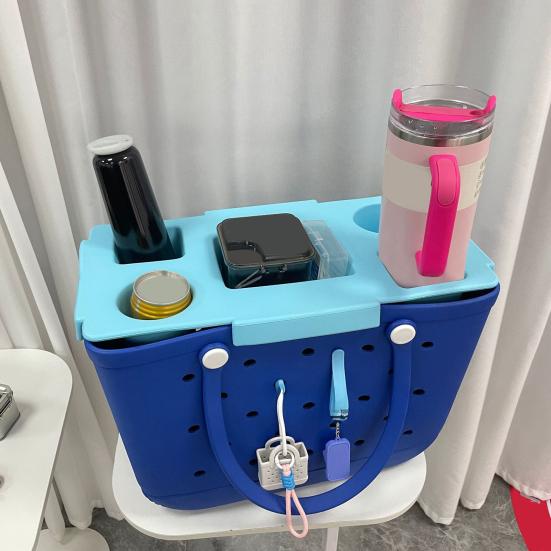 Top Cup Holder for Bogg Bag Phone Holder Storage Tray Bag Top Cup Organizer Storage Box for Stanley Tumbler Beach Camping Travel