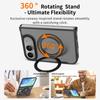 360° Magnetic Bracket Matte Case For iPhone Duo For Magsafe Translucent Shockproof Hard Back Cover Funda