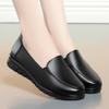 All Match Breathable Comfortable Shallow Mouth Genuine Leather Shoes Fall Black Loafers Women Flats Shoes